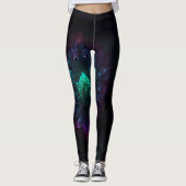 Neon Peacock Elegance Leggings (Vorderseite)