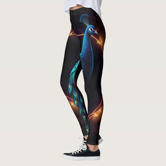 Neon Peacock Elegance Leggings (Links)