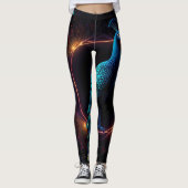 Neon Peacock Elegance Leggings (Vorderseite)