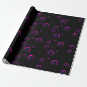 Neon Pentagramme Hexchy Wrapping Paper Geschenkpapier (Ungerollt)
