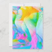 Neon People Balloons Geburtstagsparty Einladung (Rückseite)