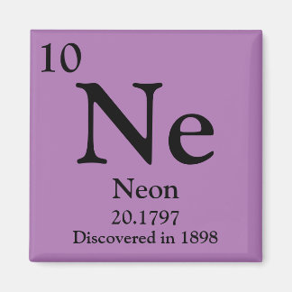 Neon Periodic Table Magnet