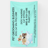 Neon Pet Grooming Sitting Hunde Katze Wellness-Cen Banner (Vertikal)