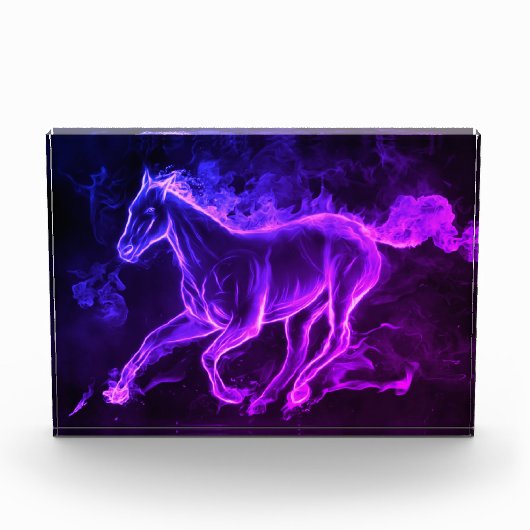 Neon Pferd Fotoblock (Vorderseite)