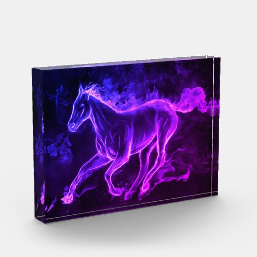 Neon Pferd Fotoblock (Links)