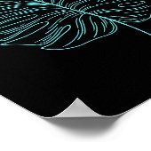 Neon Pflanze Leaf Poster (Ecke)