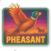 Neon Pheasant Aufkleber (Vorderseite)