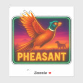 Neon Pheasant Aufkleber (Blatt)