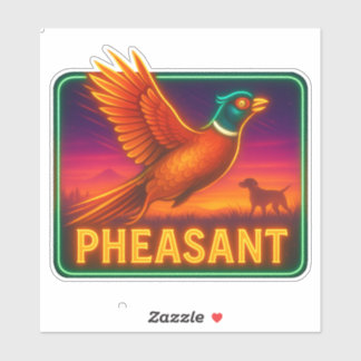 Neon Pheasant Aufkleber