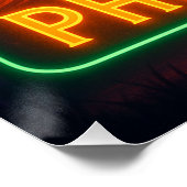 Neon Pheasant Poster (Ecke)