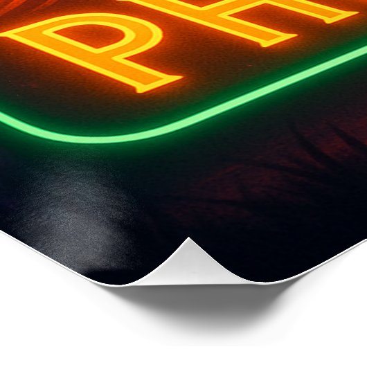 Neon Pheasant Poster (Ecke)