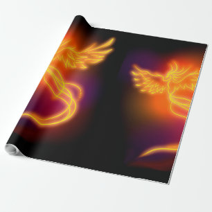 Neon Phoenix Geschenkpapier