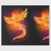 Neon Phoenix Geschenkpapier (Flach)