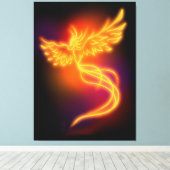 Neon Phoenix Leinwanddruck (Insitu (Holzboden))