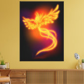 Neon Phoenix Leinwanddruck (Insitu (Wohnzimmer))