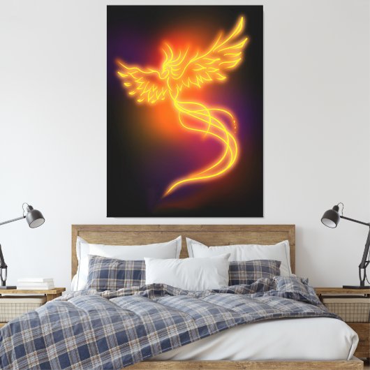 Neon Phoenix Leinwanddruck (Insitu (Schlafzimmer))