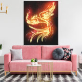 Neon Phoenix Leinwanddruck (Insitu (Wohnzimmer))