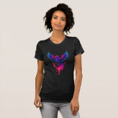 Neon Phoenix Rebirth – Vibrant Mythical Firebird D T-Shirt (Vorne ganz)