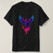 Neon Phoenix Rebirth – Vibrant Mythical Firebird  T-Shirt (Design vorne)