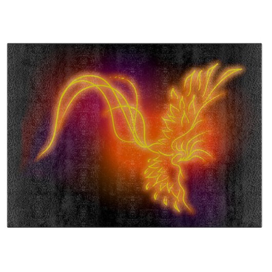 Neon Phoenix Schneidebrett (Vorderseite)