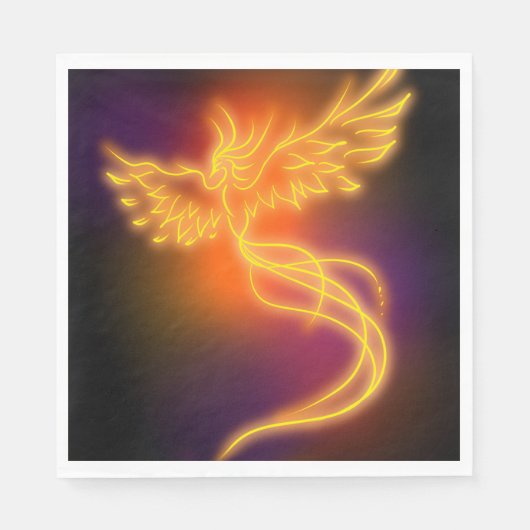 Neon Phoenix Serviette (Vorderseite)