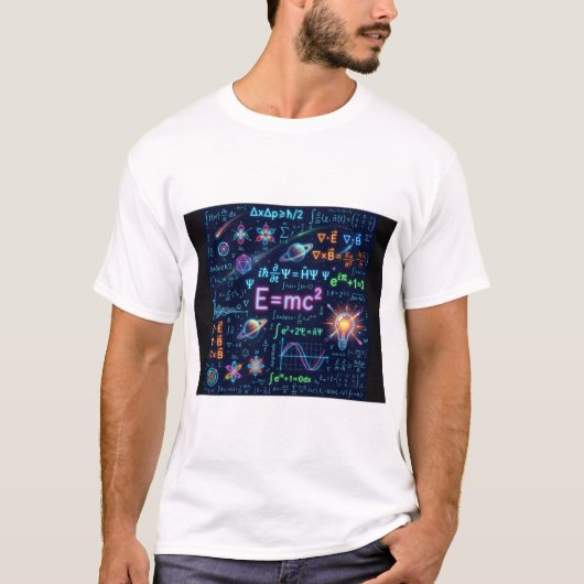 Neon Physics & Math Equations T-Shirt | Science ST (Vorderseite)