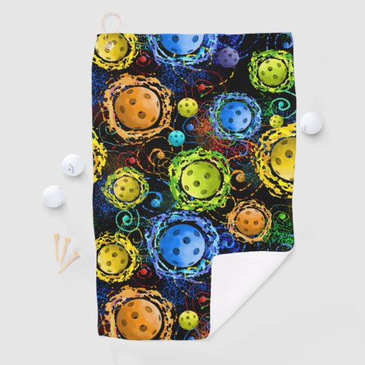 Neon Pickleball Muster Sweattuch Golfhandtuch (Insitu)