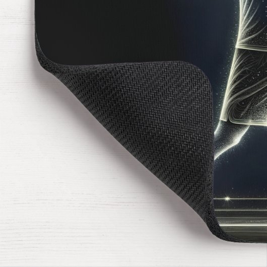 Neon Pickleball Player mit Paddel Mousepad (Ecke)