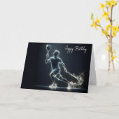 Neon Pickleball Player zum Geburtstag Karte (Gelbe Blume)