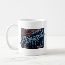 Neon Pierport Michigan Kaffeetasse