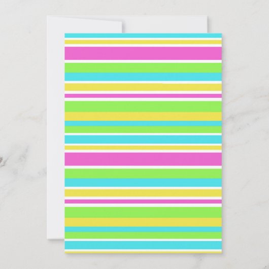 Neon Pineaple Geburtstagsparty Einladung (Rückseite)