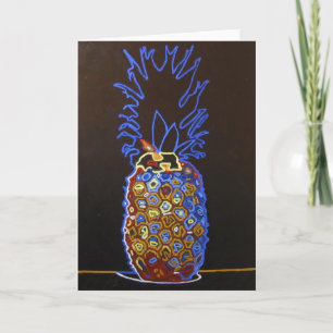 Neon Pineapple Greeting Card / Invitation Einladung