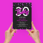 Neon Pink 30. Geburtstag Party Einladung<br><div class="desc">Laden Sie Freunde und Familie ein,  um Ihr 30-jähriges Party mit dieser rosa neonfarbenen DRITTEN Geburtstagsfeier zu feiern.</div>