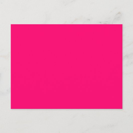 Neon Pink Announcement Postcard - Anpassbar Ankündigungspostkarte (Vorderseite)