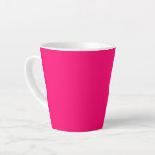 Neon Pink Anpassbare Latte-Tasse Milchtasse (Linke Ecke)