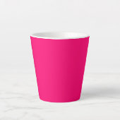 Neon Pink Anpassbare Latte-Tasse Milchtasse (Vorderseite)
