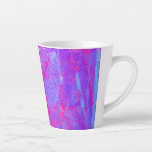 Neon Pink & Aqua Blue Abstrakt Milchtasse