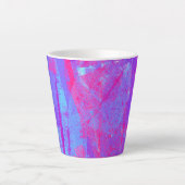 Neon Pink & Aqua Blue Abstrakt Milchtasse (Vorderseite)