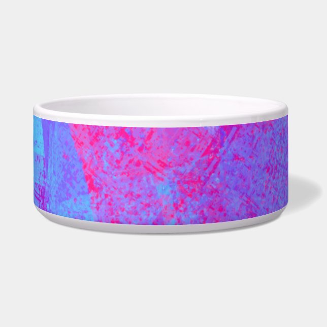 Neon Pink & Aqua Blue Abstrakt Napf (Vorderseite)