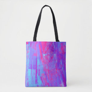 Neon Pink & Aqua Blue Abstrakt Tasche