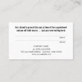 Neon Pink Aquamarin Yellow Nails Loyalty Empfehlungskarte (Rückseite)