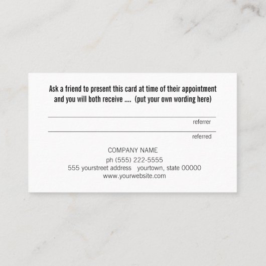 Neon Pink Aquamarin Yellow Nails Loyalty Empfehlungskarte (Rückseite)