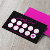 Neon Pink Beauty Salon Loyalty Punch Karte