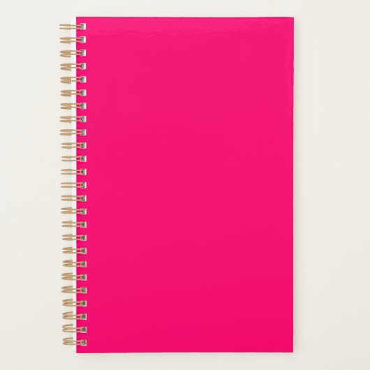Neon Pink & Black Custom Planner - Stilvoll Planer (Vorderseite)