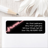 Neon Pink & Black Rücksendeadressen-Aufkleber (Insitu)