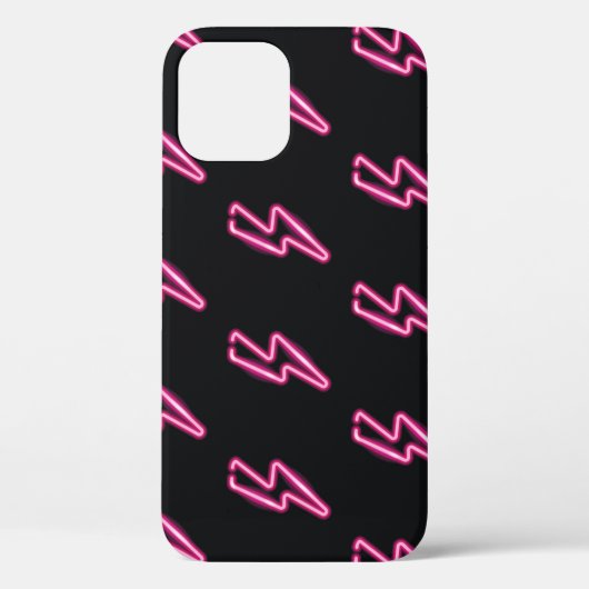Neon Pink Blitze: Dunkler Hintergrund. Case-Mate iPhone Hülle (Rückseite)