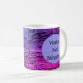 Neon Pink Blue, der beste Babysitter der Welt, vie Kaffeetasse (VorderseiteRechts)