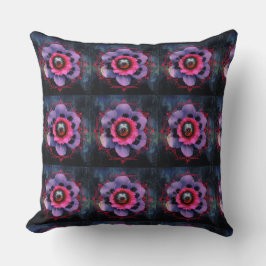 Neon Pink Blume Kissen