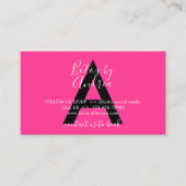 Neon Pink Botox Anleitung zur Nachsorge Visitenkarte (Vorderseite)