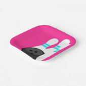 Neon Pink Bowling Party Paper Teller (Gewinkelt)